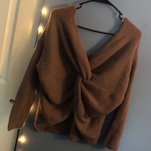Twisted back sweater